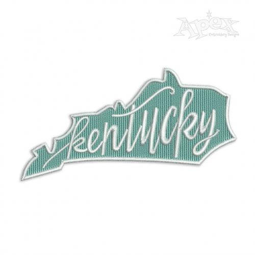 Kentucky State Embroidery Design