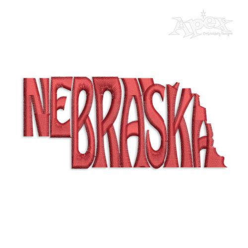 Nebraska State Embroidery Design
