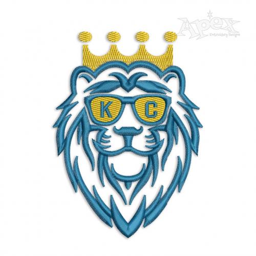 KC Crown Lion Kansas City Baseball Embroidery Design