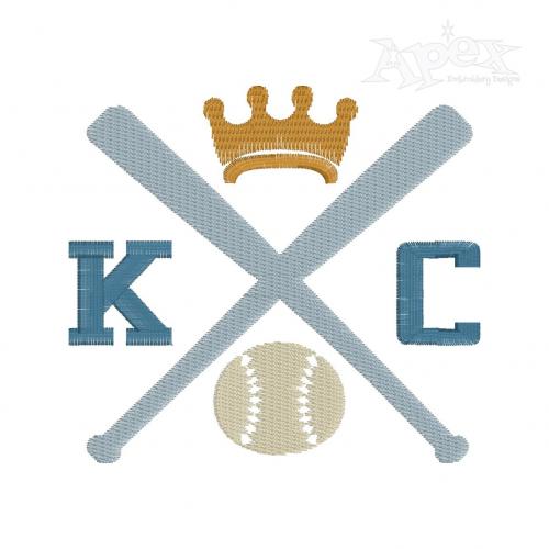KC Baseball Kansas City Embroidery Design