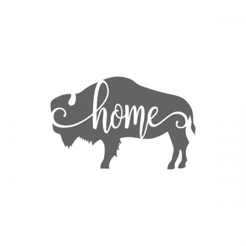 Home Roam Buffalo Silhouette SVG Cuttable Design