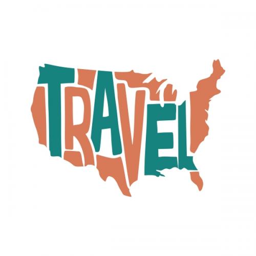 USA America Map Explore Travel SVG Cuttable Design