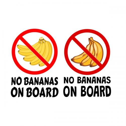 No Bananas on Board SVG Cuttable Designs
