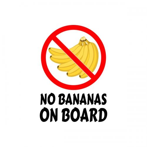No Bananas on Board SVG Cuttable Design