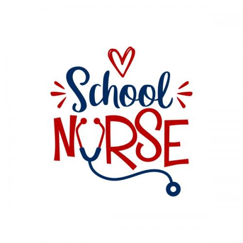 School Nurse Stethoscope SVG Cuttable Design