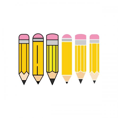 School Pencils Pack SVG Cuttable Designs