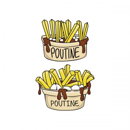 Poutine French Fries with Cheese Curds and Gravy SVG Cuttable Designs