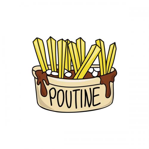 Poutine French Fries with Cheese Curds and Gravy SVG Cuttable Design