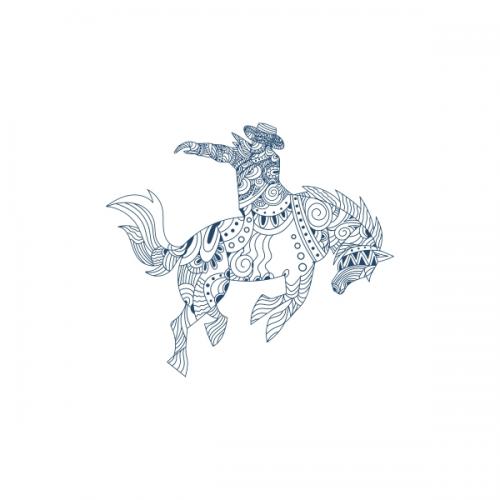 Rodeo Horse Art SVG Cuttable Design