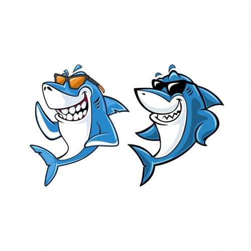 Happy Smiling Shark SVG Cuttable Designs