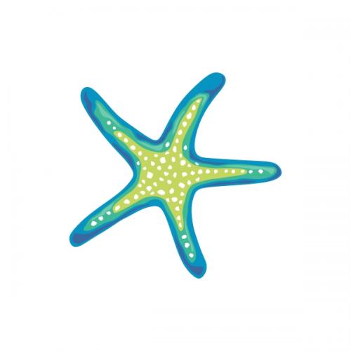 Blue Green Starfish SVG Cuttable Design
