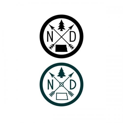 North Dakota Crossed Arrows SVG Cuttable Designs