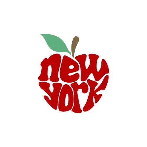 New York Apple SVG Cuttable Design