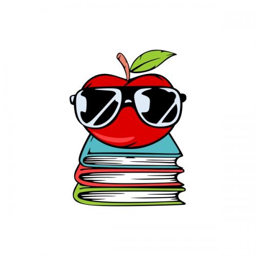 School Pack Apple Books SVG Cuttable Design