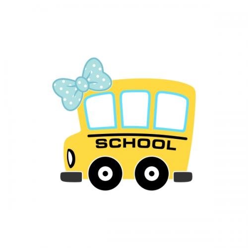 Girl School Bus SVG Cuttable Design