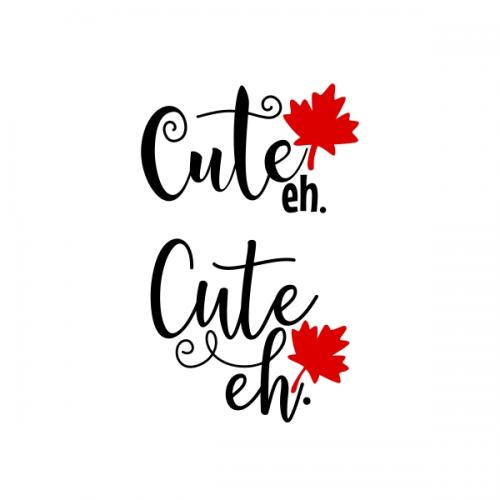 Cute Eh Canadian Maple Leaf SVG Cuttable Designs
