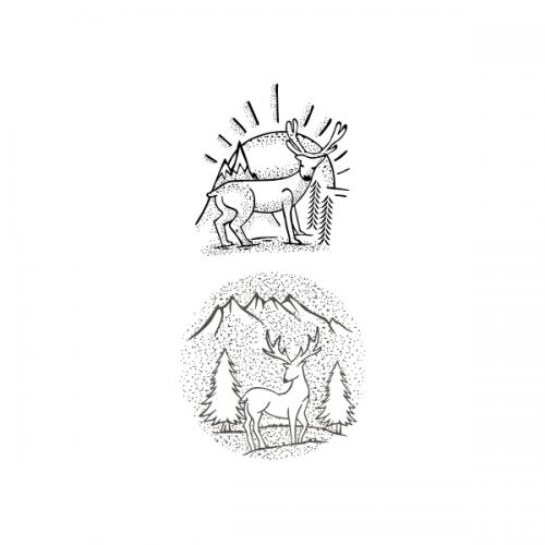 Deer in Forest SVG Cuttable Designs