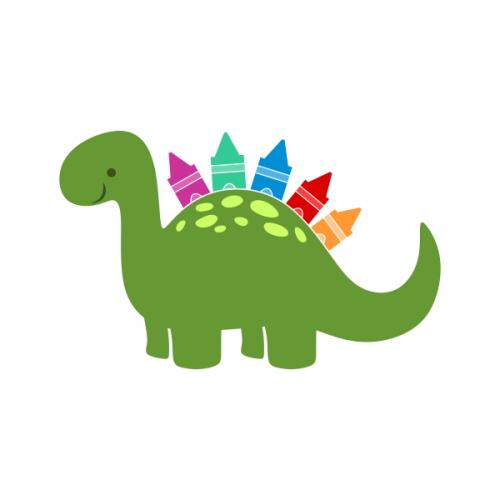 Back to School Stegosaurus Dinosaur SVG Cuttable Design