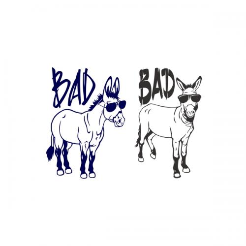 Badass Bad Donkey SVG Cuttable Designs