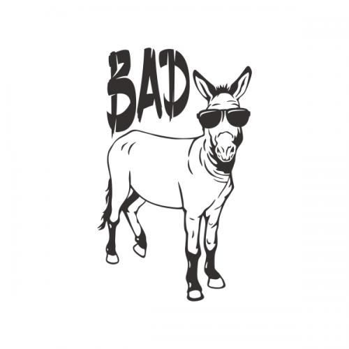 Badass Bad Donkey SVG Cuttable Design