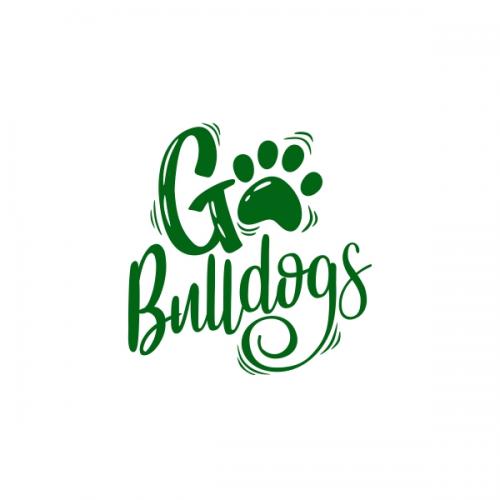 Go Bulldogs Paw SVG Cuttable Design