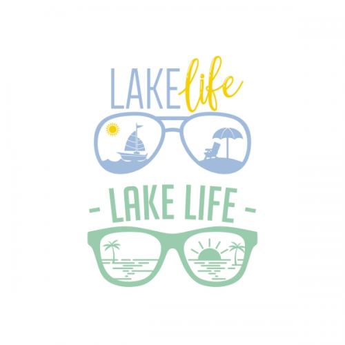 Lake Life Sunglasses SVG Cuttable Designs
