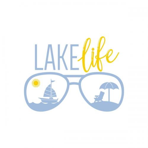 Lake Life Sunglasses SVG Cuttable Design