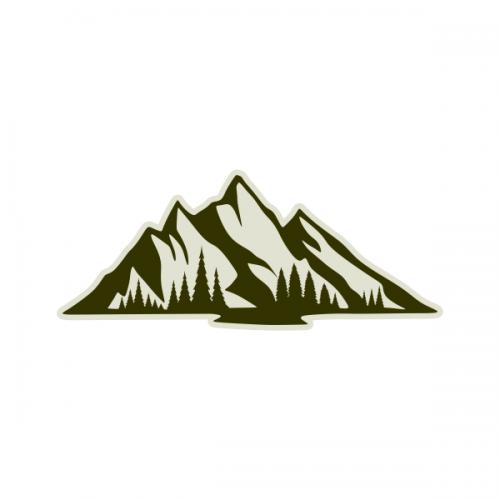 Mountain Range Icon SVG Cuttable Design