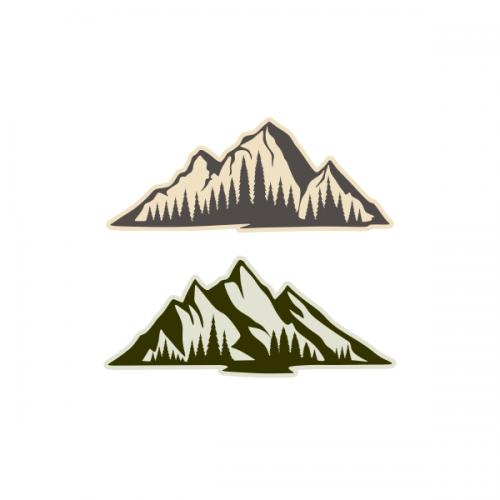Mountain Range Icon SVG Cuttable Designs