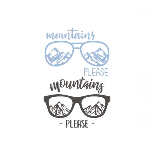 Mountains Please Sunglasses SVG Cuttable Designs
