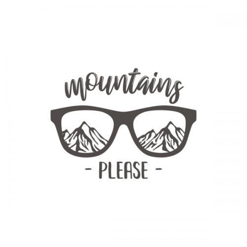Mountains Please Sunglasses SVG Cuttable Design