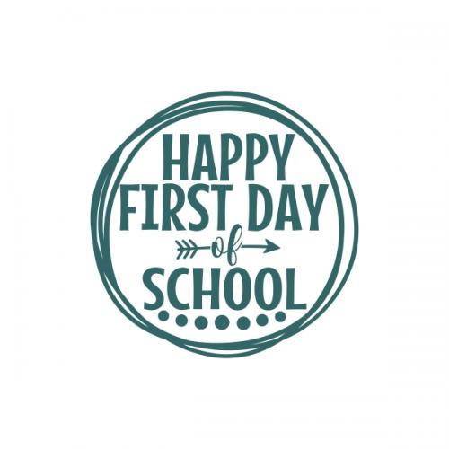Happy First Day of School Let's Do This Apple Back to School SVG Cuttable Design