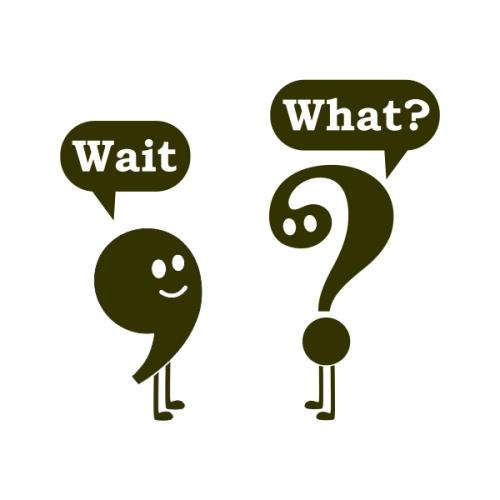 Wait, What? Comma Question Mark SVG Cuttable Design