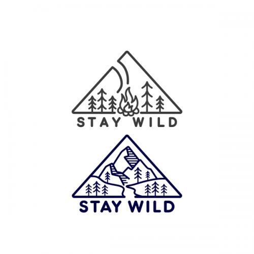 Stay Wild Fire Camp Mountain Forest SVG Cuttable Designs