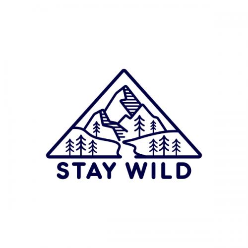 Stay Wild Fire Camp Mountain Forest SVG Cuttable Design