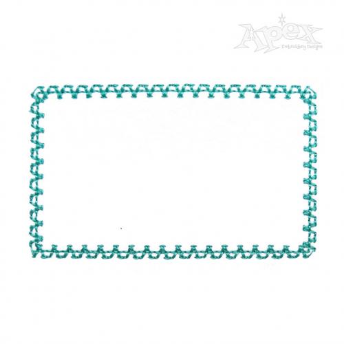 Rectangle Zigzag Quick Stitch Frame Embroidery Design