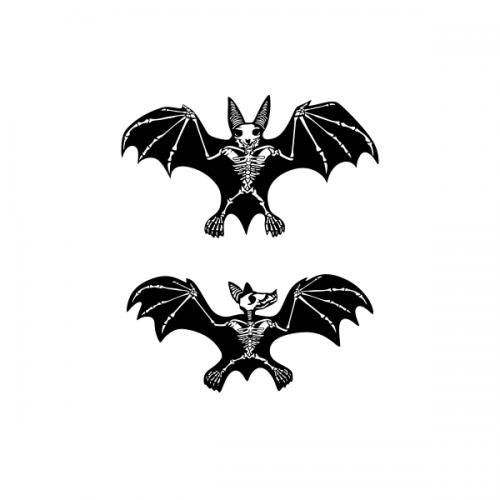 Bat Skeleton Pack SVG Cuttable Designs