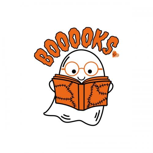 Halloween Boo Boo-ooks Booooks Ghost SVG Cuttable Design