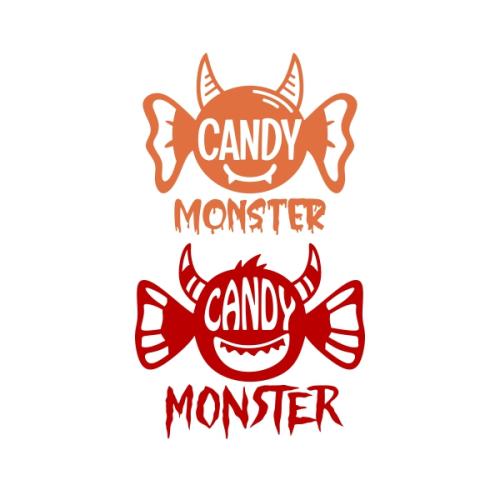 Halloween Candy Monster SVG Cuttable Designs