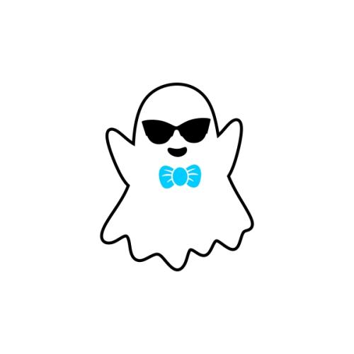Cute Ghost with Sunglasses SVG Cuttable Design