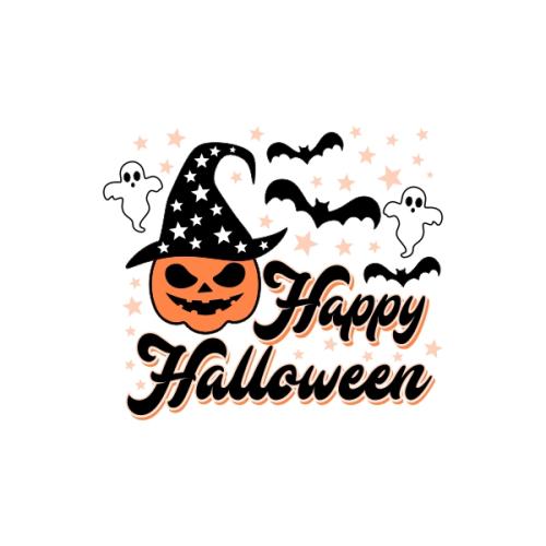 Happy Halloween Witch Pumpkin SVG Cuttable Design