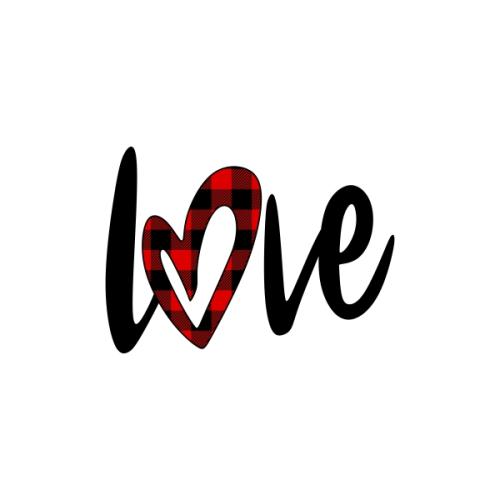 Buffalo Plaid Love Heart SVG Cuttable Design