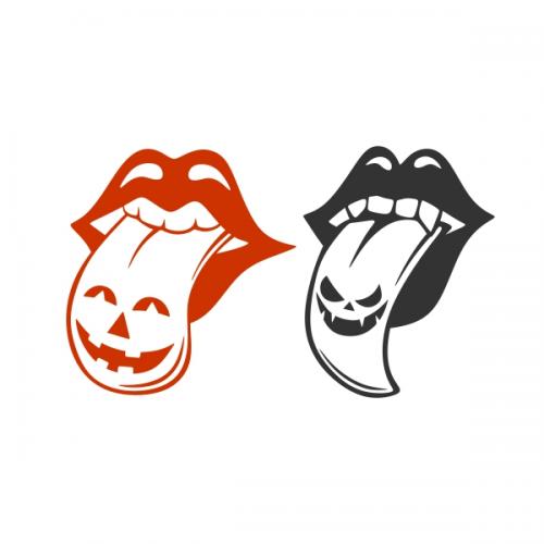 Halloween Devil Tongue Mouth SVG Cuttable Designs