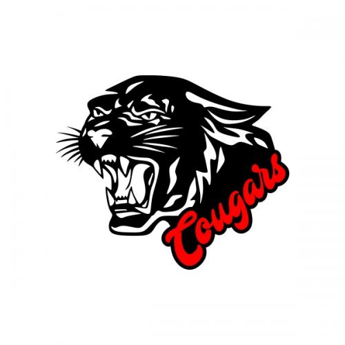 Cougars Mascot Head SVG Cuttable Design