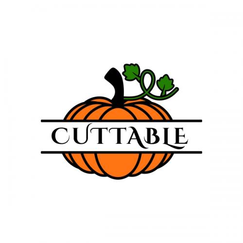 Pumpkin Split Frame Pack SVG Cuttable Design