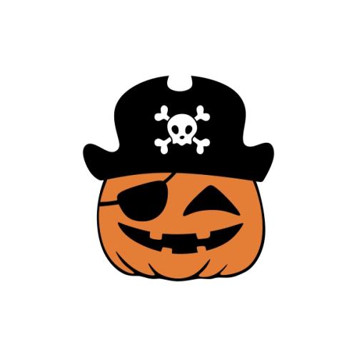 Halloween Pirate Pumpkin SVG Cuttable Design