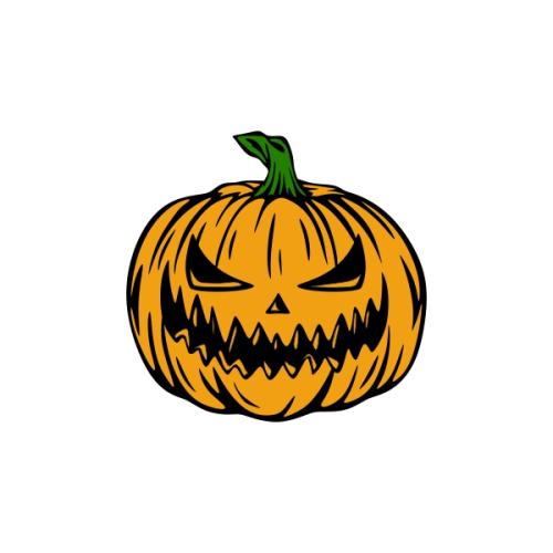 Halloween Scary Jack-o'-lantern Pumpkin SVG Cuttable Design