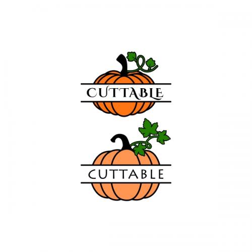 Pumpkin Split Frame Pack SVG Cuttable Designs