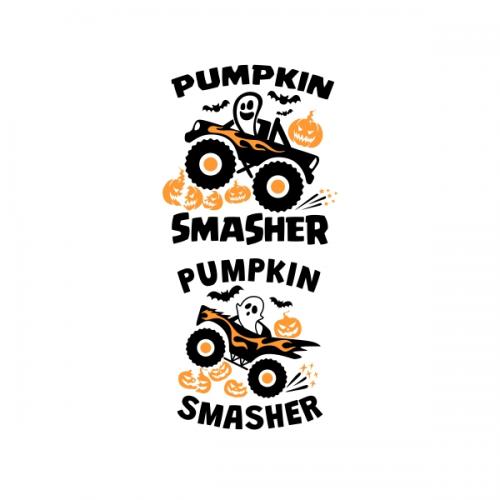 Halloween Pumpkin Smasher Monster Truck SVG Cuttable Designs