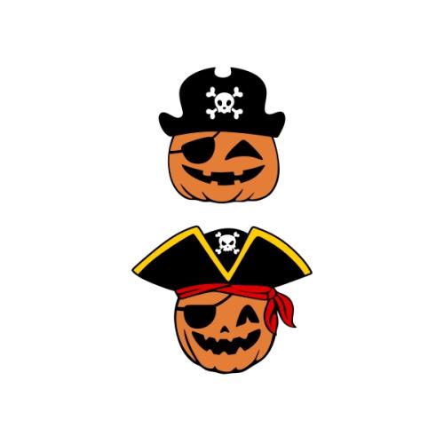 Halloween Pirate Pumpkin SVG Cuttable Designs